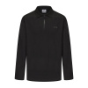Slazenger quarter Zip Long Sleeve Mens Polo Black L