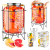 Džbán SuperButelki, sklenený sud 8000 ml + plastový kohútik + stojan 8 l
