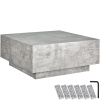 tectake 405998 konferenčný stolík lasley so stojanom, nosnosť 45 kg - vzhľad betónu, 80 x 80 x 35 cm