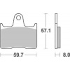 Brzdové destičky DP Brakes zadní KAWASAKI ZX-7RR Ninja rok 96-99