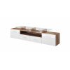 Cama Meble Tv stolík EVORA SLIVKA slivka mat/biely vysoký lesk drevo 194 cm x 46 cm x 35 cm