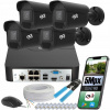SMART Vonkajší monitorovací set čierne IP kamery POE DETEKCIA POHYBU