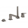 Grohe Eurocube Vaňová batéria na okraj vane, 4-otvorová inštalácia, kefovaný Hard Graphite 19897AL1-GR