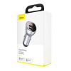 Baseus Baseus Car Charger Digital Display Dual USB 4.8A 24W Silver (CCBX-0S)