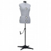 Dámska krajčírska figurína, nastaviteľná, šedá, M, ro