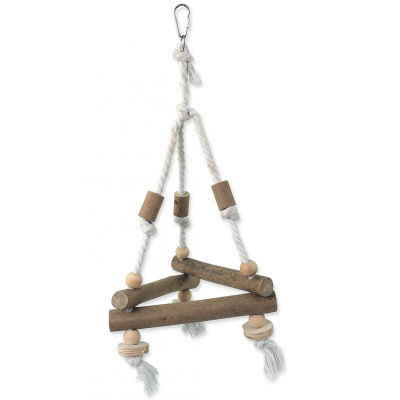 Epic Pet hračka závesný drevený triangel s lanom 37 cm