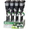 Lampa Strend Pro Garden, fakľa, solárna, čierna, 6x LED, 7,5x51 cm, Sellbox 12 ks