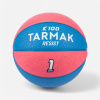 TARMAK Mini ballon de basketball taille 1 enfant - k100 rubber bleu rose 1