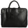 Pánska kožená business taška čierna - Greenwood Vardan čierna