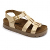 6300 Dámske zdravotné korkové sandále 41 - 26cm, zlatá, 3,5 cm