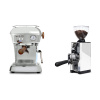 Ascaso Dream PID, leštený hliník + Eureka Mignon Libra 65 All Purpose, CR white
