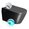 GSI WCLEAN závesné WC Swirlflush s integrovaným elektronickým bidetom, čierna dual-mat, 7418K26