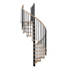 Minka STAIRS Kombinované točité schodisko Spiral Wood buk/čierna pr. 120 cm