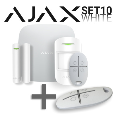 SET 10 - Ajax StarterKit white + Ajax SpaceControl white - ZADARMO