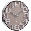 FUTURE TIME Dizajnové nástenné hodiny Future Time FT7010BR Numbers caffé latte 30cm