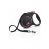 Vodítko FLEXI Black Design M opasok 5m / 25kg ružová NEW