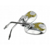 MOTOCYKLOVÉ ZRKADLÁ M10 P+P CHRÓM CHOPPER CUSTOM ZLATÉ ORLY - LU0071