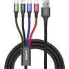 Baseus CA1T4-B01 Fast 4in1 Kabel Lightning, 2x USB-C, MicroUSB 3.5A 1.2m