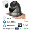 5MP IP kamera s 60m IR + motorizovaný objektív 34-116° + POE