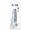 King Cock Clear 8 - prísavkový dildó s varlatami (20cm)