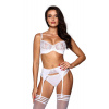 Dámska luxusná čipkovaná podprsenka V-10211 biela - Axami 80C