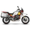 SHAD Kompletná sada bočných hliníkových kufrov SHAD TERRA, 36/47 litrový bočné kufre, vrátane montážnej sady SHAD MOTO GUZZI V 85 TT