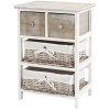 Shabby Chic COU8132/G Drevená komoda so 4 zásuvkami 40x29x58cm, sivá