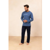 PÁNSKE PYŽAMO 494 BIG J/25 TMAVĚ MODRÁ 2XL