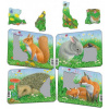 Puzzle MINI - Králík,veverka,ježek,liška/5 dílků (4 druhy)