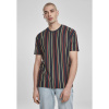 Printed Oversized Retro Striped Midnight Blonde/Tan T-Shirt šedá 5XL Urban Classics 4053838618585