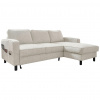 MID.YOU ROHOVÁ SEDACIA SÚPRAVA, textil, béžová - Online Only obývacie izby - 001454003209