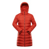 ALPINE PRO DEFRA Oranžová/Červená DÁMSKY ULTRAĽAHKÝ KABÁT HI-THERM XS