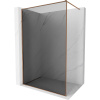 Mexen Kioto-F, sprchová zástena s rámom 80 x 202 cm, 8 mm šedé sklo, profil ružové zlato, 800-080-104-60-40