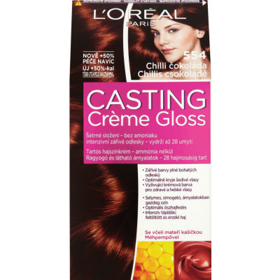 L'Oréal Paris Casting Creme Gloss farba na vlasy 554 Chilli čokoláda