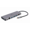 GEMBIRD Gembird A-CM-COMBO5-05 USB Type-C 5-v-1 viacportový adaptér (Hub + HDMI + PD + čítačka kariet + LAN)