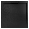 Rea Grand Black, sprchová vanička z minerálneho kameňa 90x90x3,5 cm, REA-K4595