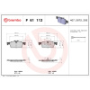 BREMBO Sada brzdových platničiek kotúčovej brzdy BREMBO P 61 112