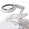 Lupa zväčšovacie sklo kozmetická lampa 8LED na čítanie 5x 11x skladacia
