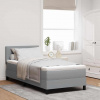 zahrada-XL Posteľ boxspring s matracom Svetlosivá 90 x 190 cm látka 3338650