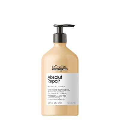 L'Oréal Professionnel Serie Expert Absolut Repair Protein + Gold Quinoa Professional Shampoo Professional 750 ml - Regeneračný šampón pre veľmi poškodené vlasy