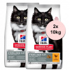 Hill's Science Plan granule pre kastrované staršie mačky s kuracím 2 x 10 kg