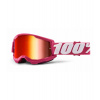 100% STRATA 2 100% - USA, okuliare Fletcher - zrkadlové červené plexi