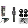 Karaoke Bluetooth čierny mikrofón na batérie s USB káblom v krabici 10x28x8,5cm