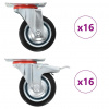 vidaXL Otočné kolieska 32 ks, 75 mm - 183293-117305