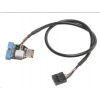AKASA adaptér MB interní, USB 3.1 interní konektor na USB 3.1 Gen1 19-pin kabel, 40 cm AK-CBUB38-40BK