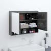 vidaXL Kúpeľňová zrkadlová skrinka 80x15x60 cm MDF lesklá sivá - Sivá - 72676-27398