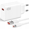 SZYBKA ŁADOWARKA PRE XIAOMI USB-C 45W S 1 M DÁTOVÝM KÁBLOM