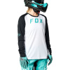 FOX cyklistický dres W Defend Ls Jersey - White/Black - M