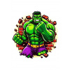 CUKROVÁ TLAČ Opłatek na Tort Cukrová hmota Hrozivý Hulk + MENO