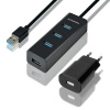 AXAGON HUE-S2BP, 4x USB 3.0 CHARGING hub, vč. AC adaptéru, kabel USB-A 1.2m HUE-S2BP
